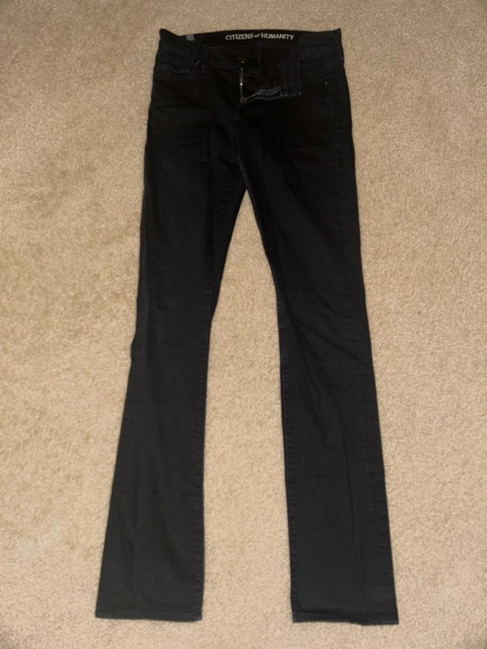 Citizens of Humanity Dark Black Jeans with Zip Fly